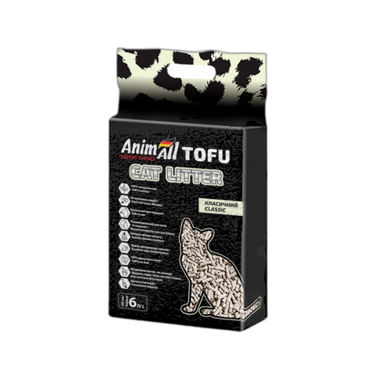 Наповнювач AnimAll Tofu класик, для котячого туалету, 6 л (61565)