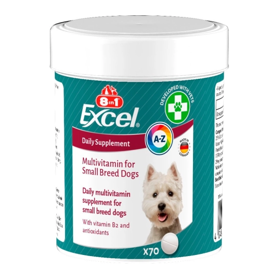 Витамины 8in1 Excel Multi Vitamin Small Breed для собак мелких пород, мультивитамин, 70 шт (661825)
