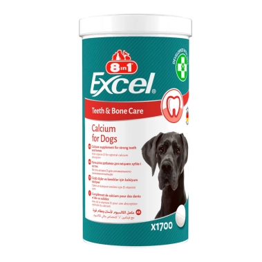 Витамины 8in1 Excel Calcium для щенков и взрослых собак, для зубов и костей, кальций, 1700 шт (661832) - цена, характеристики, отзывы, рассрочка, фото 1