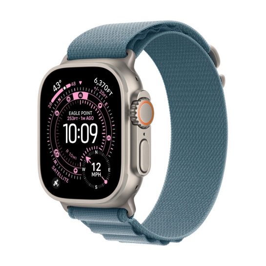 Смарт-часы Apple Watch Ultra 3 GPS + Cellular 49mm Natural Titanium Case with Light Blue Alpine Loop - Small - цена, характеристики, отзывы, рассрочка, фото 1