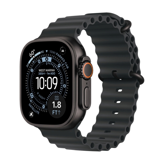 Смарт-годинник Apple Watch Ultra 3 GPS + Cellular 49mm Black Titanium Case with Black Ocean Band - ціна, характеристики, відгуки, розстрочка, фото 1