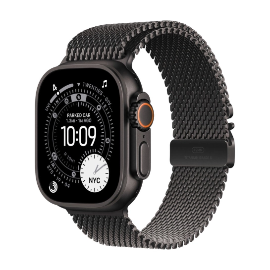 Смарт-часы Apple Watch Ultra 3 GPS + Cellular 49mm Black Titanium Case with Black Titanium Milanese Loop - Small