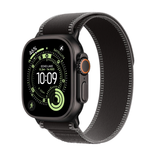 Смарт-часы Apple Watch Ultra 3 GPS + Cellular 49mm Black Titanium Case with Black/Charcoal Trail Loop - M/L