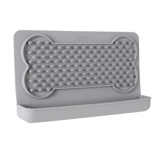 Килимок DEXAS силіконовий для ласощів та вилизування, горизонтальний, світло-сірий (PW850429)