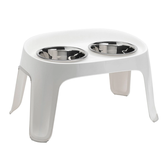 Столик с мисками Moderna Skybar для собак, белый, 43x68.7x40 см (AK52)