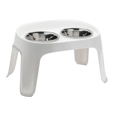 Столик с мисками Moderna Skybar для собак, белый, 36x59.5x30 см (AK51) - цена, характеристики, отзывы, рассрочка, фото 1