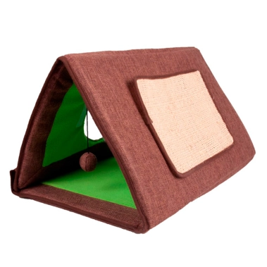 Спальное место-намет-будка с когтеточкой Flamingo 3in1 Deluxe, для кошек, 50x30x28 см (560311) - цена, характеристики, отзывы, рассрочка, фото 1