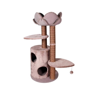 Спально-игровой комплекс-когтеточка Flamingo Lotus, для кошек, 48x48x110 см (560206) - цена, характеристики, отзывы, рассрочка, фото 1