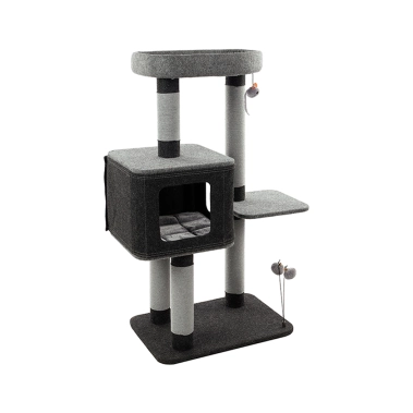 Игровой комплекс-когтеточка Flamingo Scratching Tree Fati, для кошек, серый (561302) - цена, характеристики, отзывы, рассрочка, фото 1