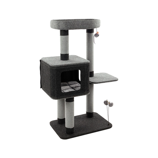 Ігровий комплекс-кігтеточка Flamingo Scratching Tree Fati, для кішок, сірий (561302)