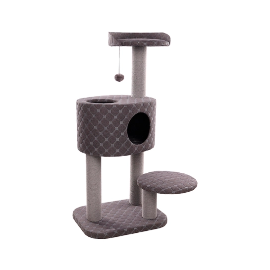 Игровой комплекс-когтеточка Flamingo Scratching Tree Spencer, для кошек, серый (561384)