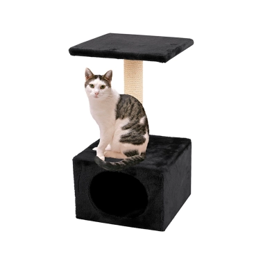 Домик-когтеточка Flamingo Sassiere, для кошек, черный, 30x30x54.5 см (1031668) - цена, характеристики, отзывы, рассрочка, фото 1