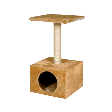 Домик-когтеточка Flamingo Sassiere, для кошек, бежевый, 30x30x54.5 см (1031262) - цена, характеристики, отзывы, рассрочка, фото 1