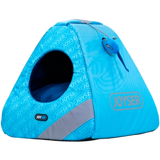 Домик Joyser Cat Home, для кошек, игрушка мышь с кошачьей мятой, голубой-синий, 40x40x41 см (9011)
