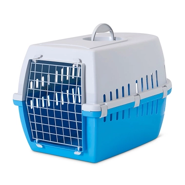 Переноска Savic Trotter 3 для собак і кішок, світло-сіра/яскраво-блакитна, 60.5×40.5×39 см (3262_000P) - цена, характеристики, отзывы, рассрочка, фото 1