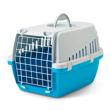 Переноска Savic Trotter 2 для собак, светло-серая/ярко-голубая, 56×37.5×33 см (3261_000P) - цена, характеристики, отзывы, рассрочка, фото 1