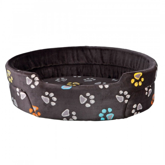 Лежак Trixie Jimmy для собак, с лапками, с пенопластовой подкладкой, серо-коричневый плюш, 75×65 см (37034)