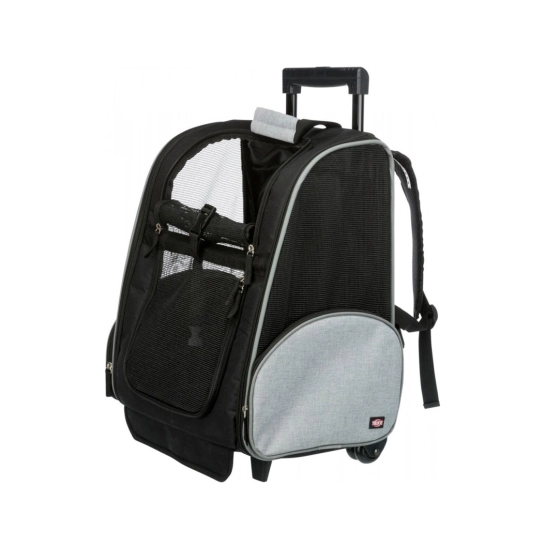 Сумка-рюкзак Trixie Trolley для собак, до 8 кг, полиэстер, чёрная/серая, 32×45×25 см (2880)