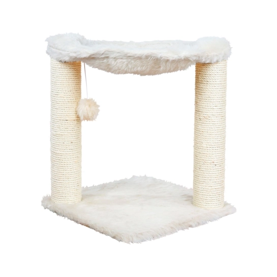 Когтеточка-комплекс Trixie Baza для кошек, с игрушкой на верёвочке, сизаль/плюш, бежевая, 41×41×50 см (44541)