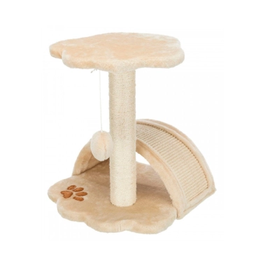 Когтеточка Trixie Junior Vitoria для кошек, с игрушкой на верёвочке, сизаль/плюш, бежевая, 36×36×43 см (43751) - цена, характеристики, отзывы, рассрочка, фото 1