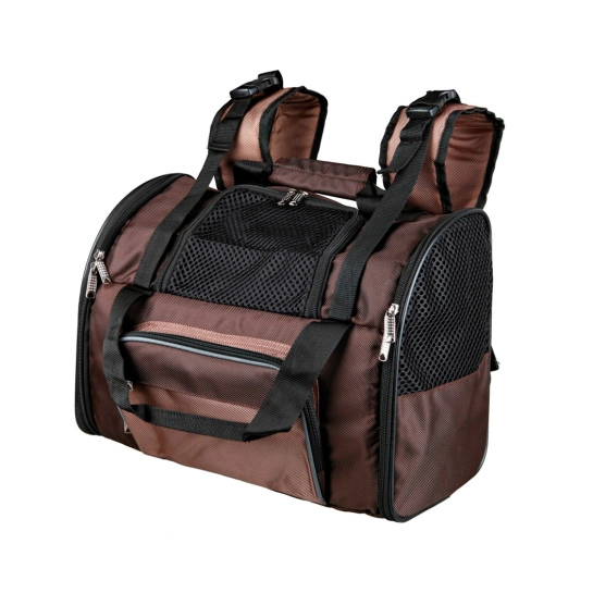 Рюкзак-переноска Trixie Shiva для собак, полиэстер, коричневый, до 8 кг, 41×30×21 см (28871)