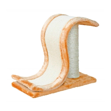 Когтеточка-волна Trixie Inca для кошек, сизаль/плюш, светло-коричневая, 44×25×39 см (4341) - цена, характеристики, отзывы, рассрочка, фото 1