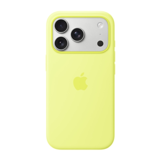 Чехол Apple iPhone 17 Pro Silicone Case with MagSafe – Neon Yellow (MGFF4ZM/A) - цена, характеристики, отзывы, рассрочка, фото 1