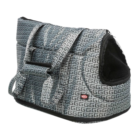 Сумка-переноска Trixie Riva для собак, до 7 кг, полиэстер, серебристая, 26×30×45 см (36217)