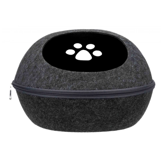 Будиночок Trixie Liva, для собак, фетр брудовідштовхувальний, сірий, 40×24×47 см (36319)