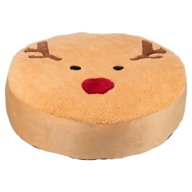 Лежак Trixie Різдвяний олень, для собак та котів, круглий, світло-коричневий, 60 см (92374_Christmas) - цена, характеристики, отзывы, рассрочка, фото 1