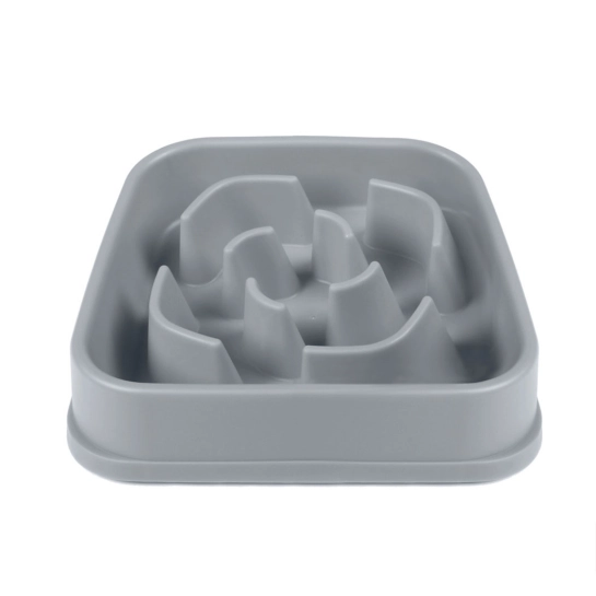 Миска квадратная силиконовая DEXAS Slow Feeder для медленного кормления 0,96 л Светло-Серая (PW304429)