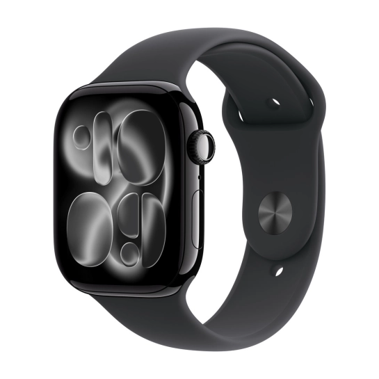 Смарт-часы Apple Watch Series 11 GPS 46mm Aluminium Jet Black Case with Black Sport Band - M/L