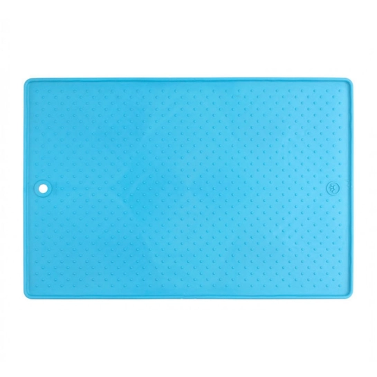Килимок антиковзкий DEXAS Grip Mat під миски великий 60х43 см Блакитний (PW9502194)
