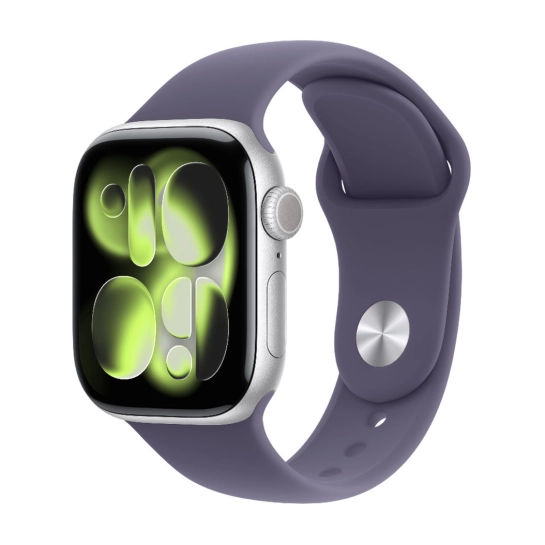 Смарт-часы Apple Watch Series 11 GPS 46mm Aluminium Silver Case with Purple Fog Sport Band - S/M