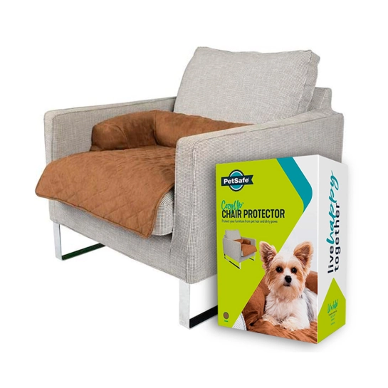 Подстилка-лежак PetSafe CozyUp Chair Protector для собак и кошек, светло-коричневый, 61×66×13 см (62369)