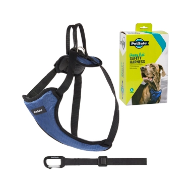 Шлейка PetSafe Happy Ride Safety Harness автомобільна для собак, чорно-синій розмір XL, для собак вагою 34–54.4 кг (62407) - цена, характеристики, отзывы, рассрочка, фото 1