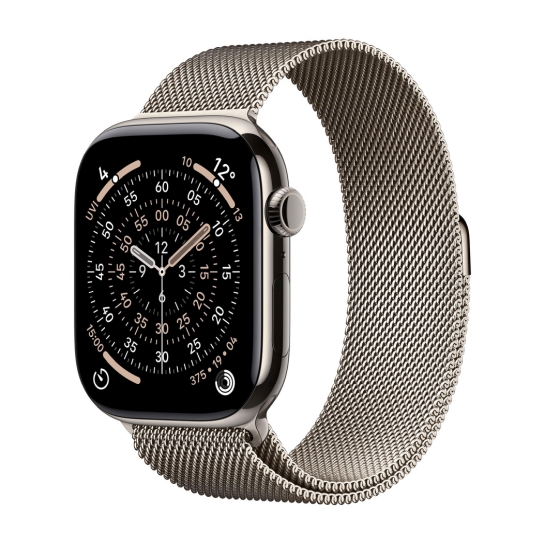 Смарт-часы Apple Watch Series 11 GPS + Cellular 42mm Natural Titanium Case with Natural Milanese Loop - цена, характеристики, отзывы, рассрочка, фото 1