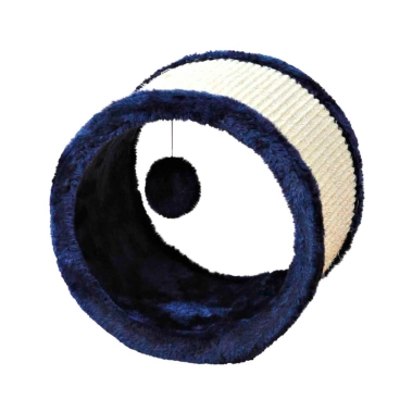 Когтеточка Trixie для кошек круглая с игрушкой, плюш/сизаль, сине-бежевая, 23х20 см (4324) - цена, характеристики, отзывы, рассрочка, фото 1