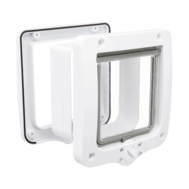 Двері Trixie для кішок чотиристоронні з тунелем, біла, пластик, 20х22 см (44231) - цена, характеристики, отзывы, рассрочка, фото 1