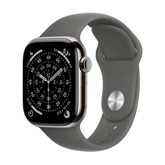 Смарт-часы Apple Watch Series 11 GPS + Cellular 46mm Natural Titanium Case w. Stone Gray Sport Band - M/L - цена, характеристики, отзывы, рассрочка, фото 1
