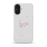 Чехол Pump Silicone Minimalistic Case with MagSafe for iPhone 17 Cat and Flowers