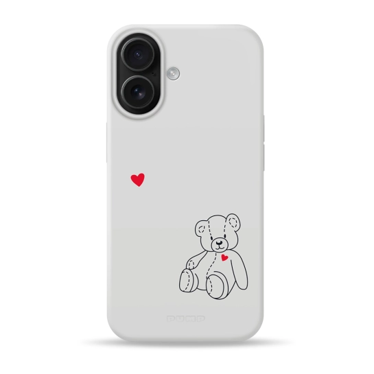 Чехол Pump Silicone Minimalistic Case with MagSafe for iPhone 17 Teddy Bear