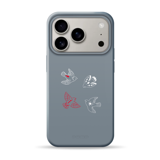 Чехол Pump Silicone Minimalistic Case with MagSafe for iPhone 17 Pro Birds - цена, характеристики, отзывы, рассрочка, фото 1