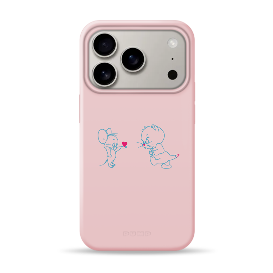 Чехол Pump Silicone Minimalistic Case with MagSafe for iPhone 17 Pro Tom and Jerry - цена, характеристики, отзывы, рассрочка, фото 1