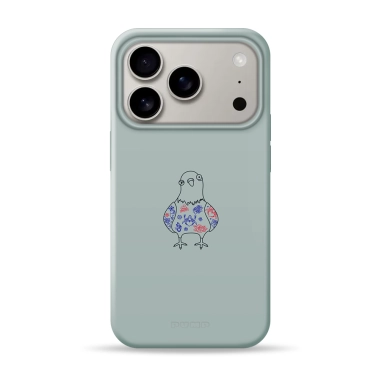 Чехол Pump Silicone Minimalistic Case with MagSafe for iPhone 17 Pro Pigeon - цена, характеристики, отзывы, рассрочка, фото 1