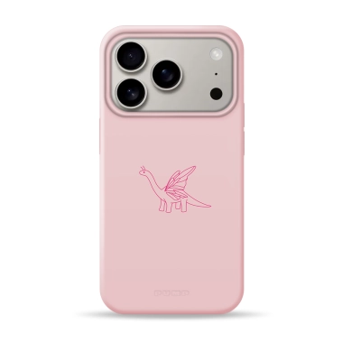Чехол Pump Silicone Minimalistic Case with MagSafe for iPhone 17 Pro Max Dino Butterfly - цена, характеристики, отзывы, рассрочка, фото 1