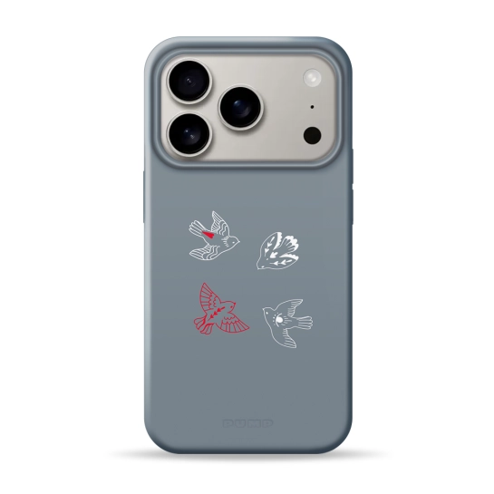 Чохол Pump Silicone Minimalistic Case with MagSafe for iPhone 17 Pro Max Birds