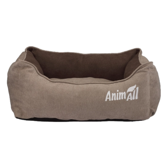 Лежак AnimAll Nena S Velours Beige, для собак та котів, 45х35х16 см (147327)