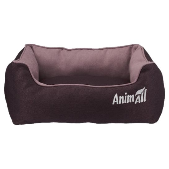 Лежак AnimAll Nena S Velours Berry, для собак та котів, 45х35х16 см (151070)