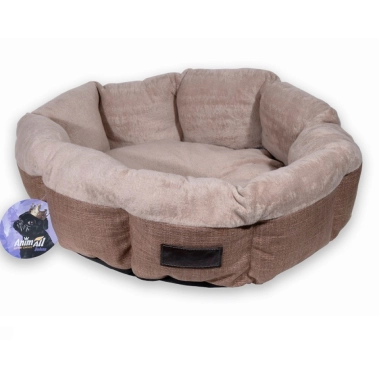 Лежак AnimAll Mary S, для собак та котів, коричневий, 50х50х15 см (159883) - цена, характеристики, отзывы, рассрочка, фото 1
